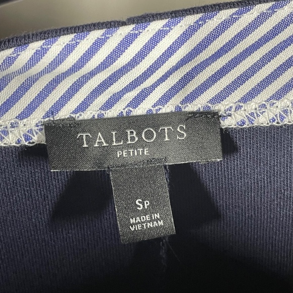 NEW Talbots Dress Womens Small petite blue sheath shift nautical casual classic - Picture 4 of 9